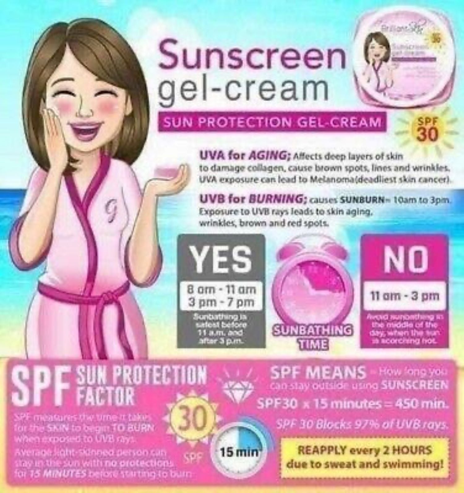 BRILLIANT SKIN ESSENTIALS SUNSCREEN GEL CREAM SPF 30 (50G)