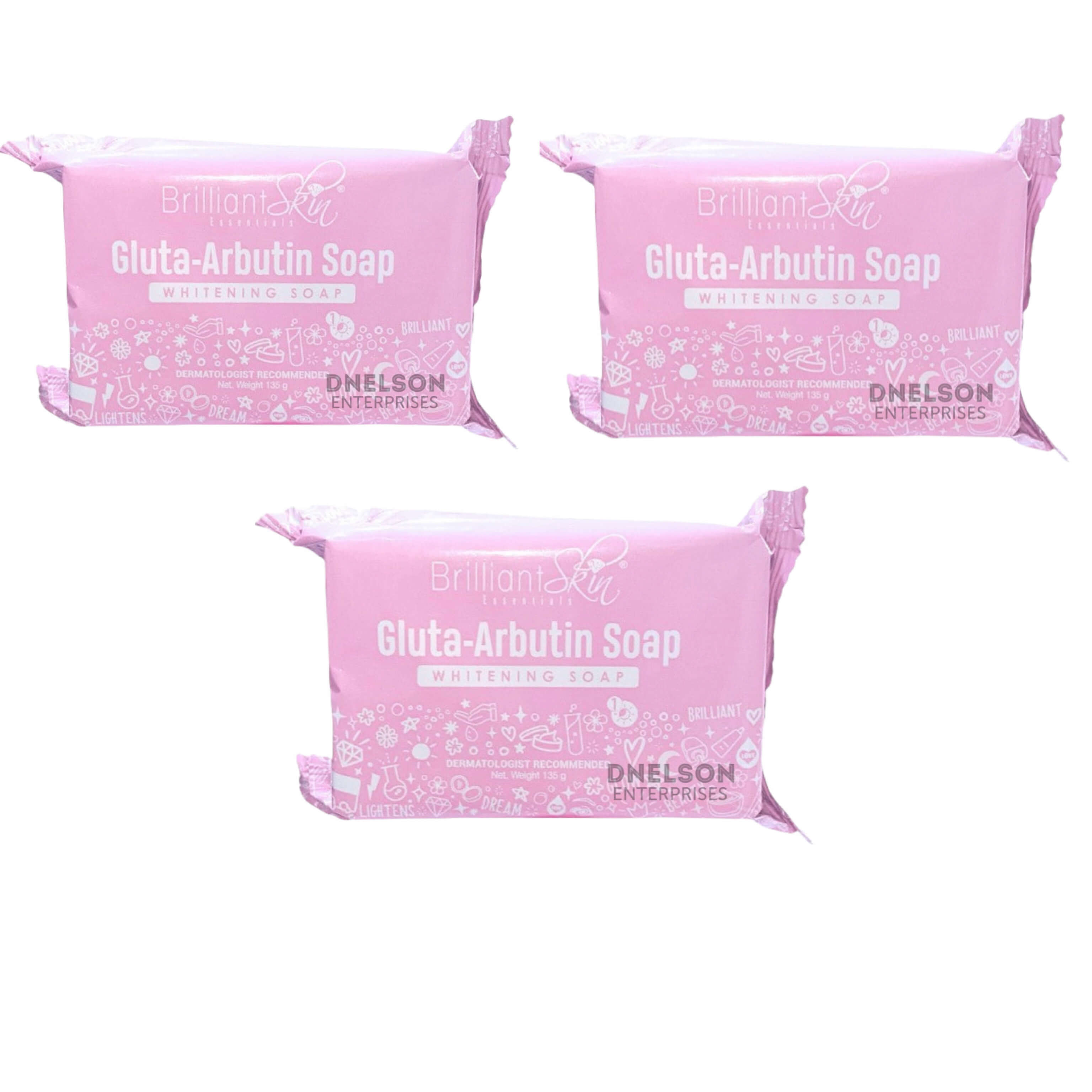 3 Bars Brilliant Skin Essentials Gluta-Arbutin Skin Face & Body Soap