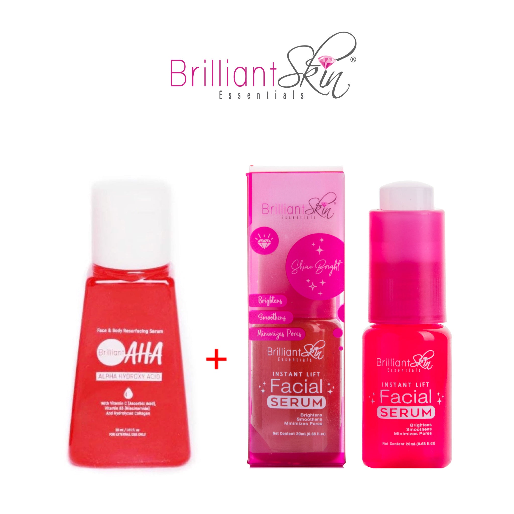 Brilliant Skin Instant Life Facial Serum And AHA Serum