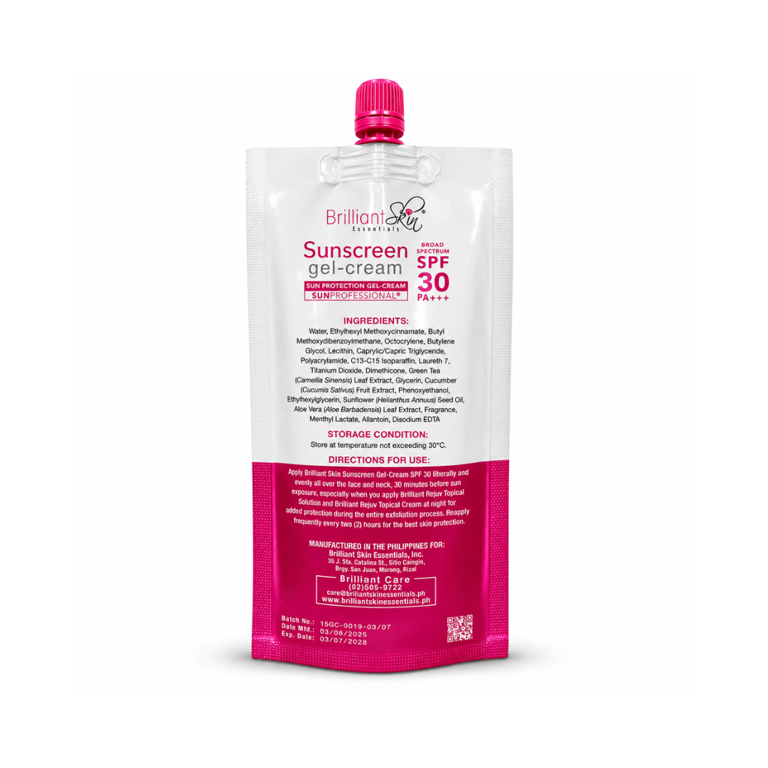 Brilliant Skin Sunscreen Gel-Cream with UVA UVB protection for outdoor activities