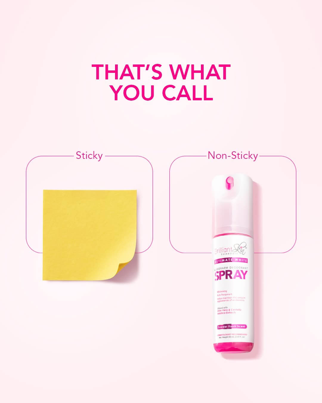 Brilliant Skin Ultimate Underarm Deodorant Spray Fresh Powder Scent designed to help reduce sweat and maintain odor control.