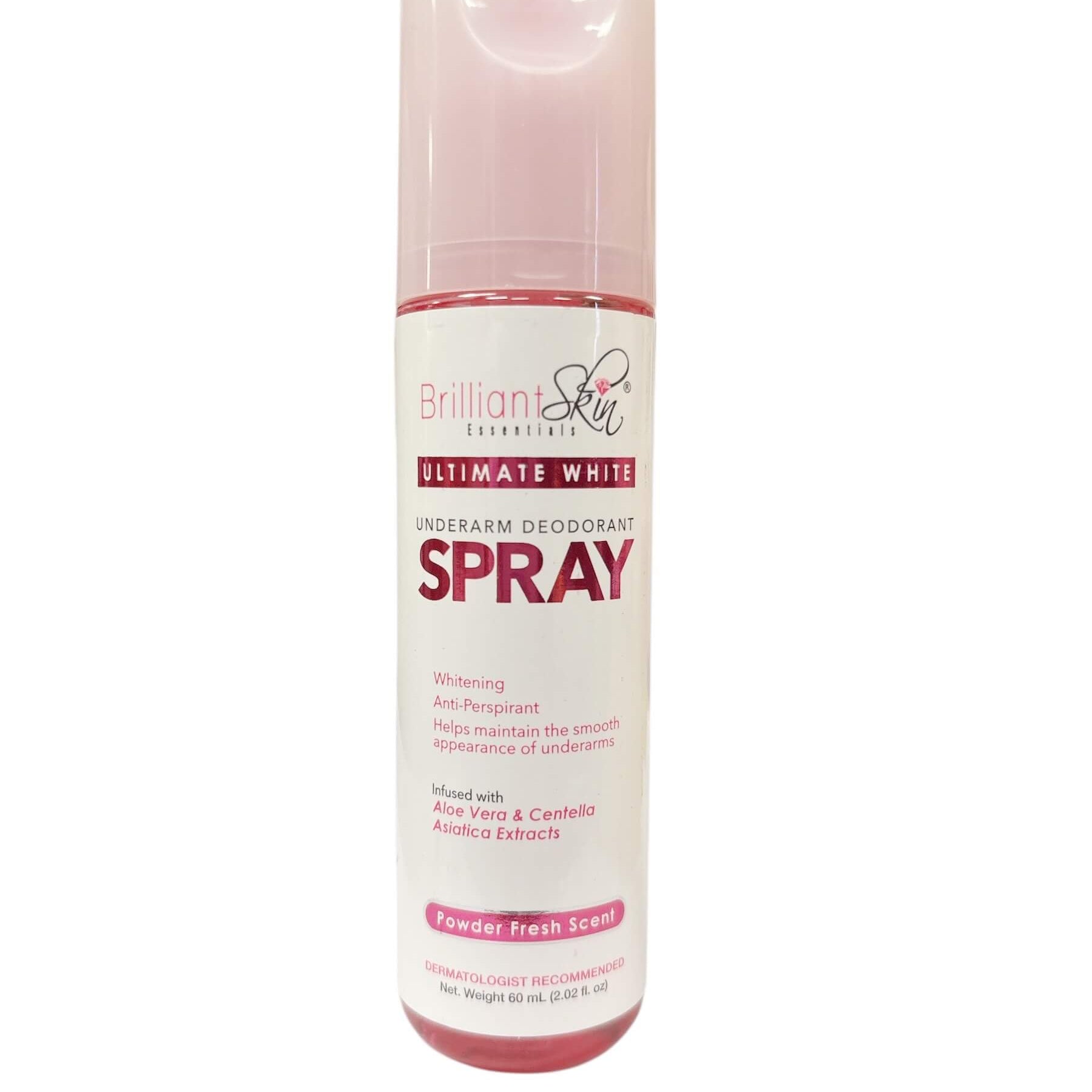 Brilliant Skin Ultimate Underarm Deodorant Spray – Fresh Powder Scent, Helps Reduce Sweat & Body Odor - 60ml