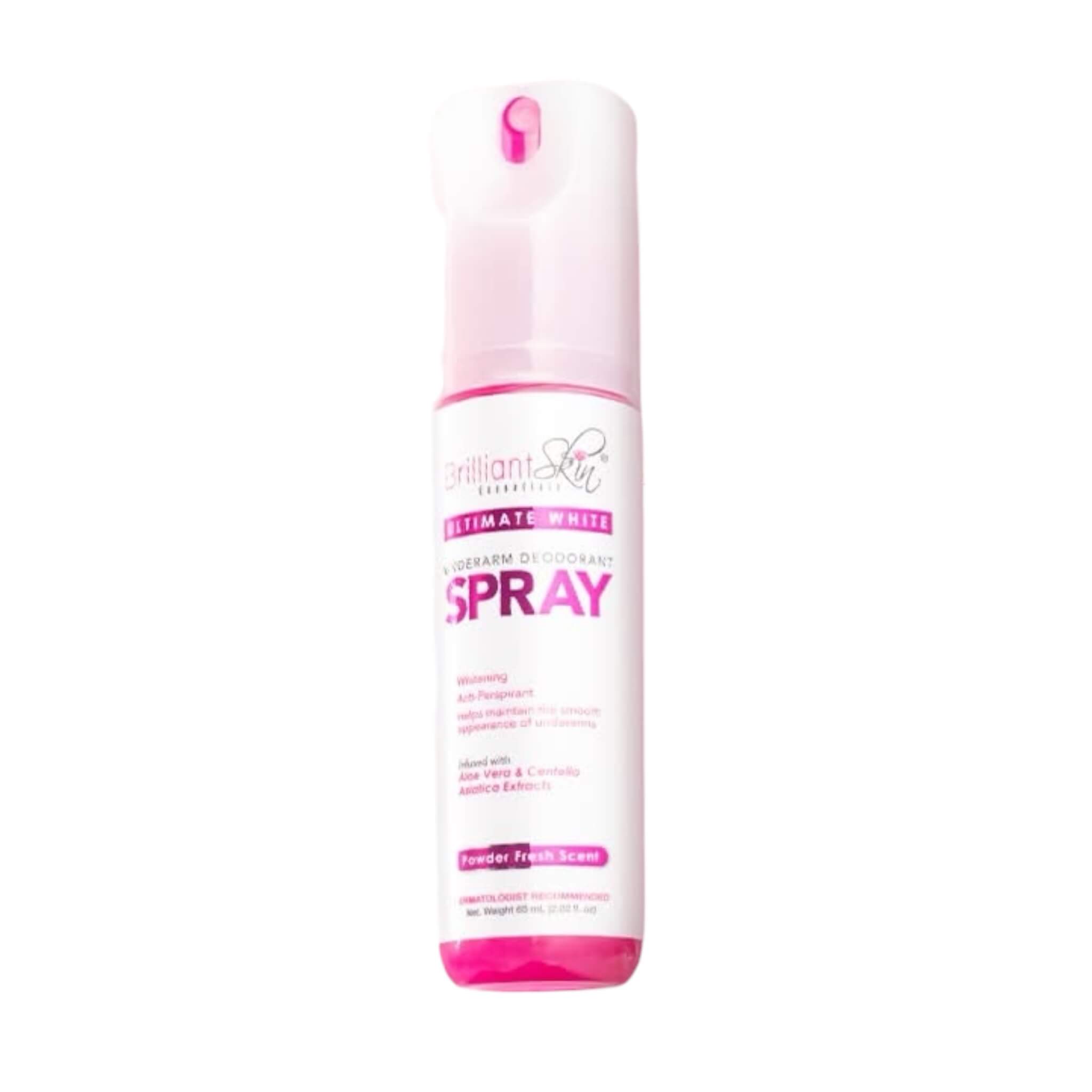 Brilliant Skin Ultimate Underarm Deodorant Spray Fresh Powder Scent for gentle underarm care and all-day comfort.