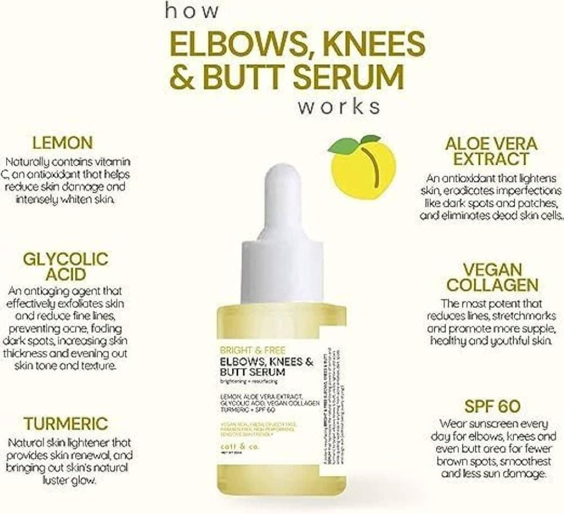 Catt & Co Bright & Free Underarm Serum + Elbows, Knees & Butt Serum Bundle