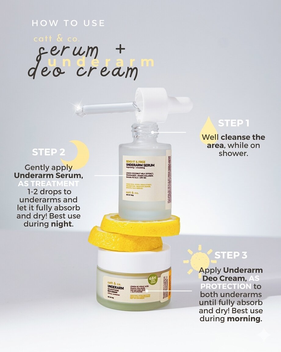 Catt & Co. Underarm Duo Set enriched with niacinamide for healthier-looking skin