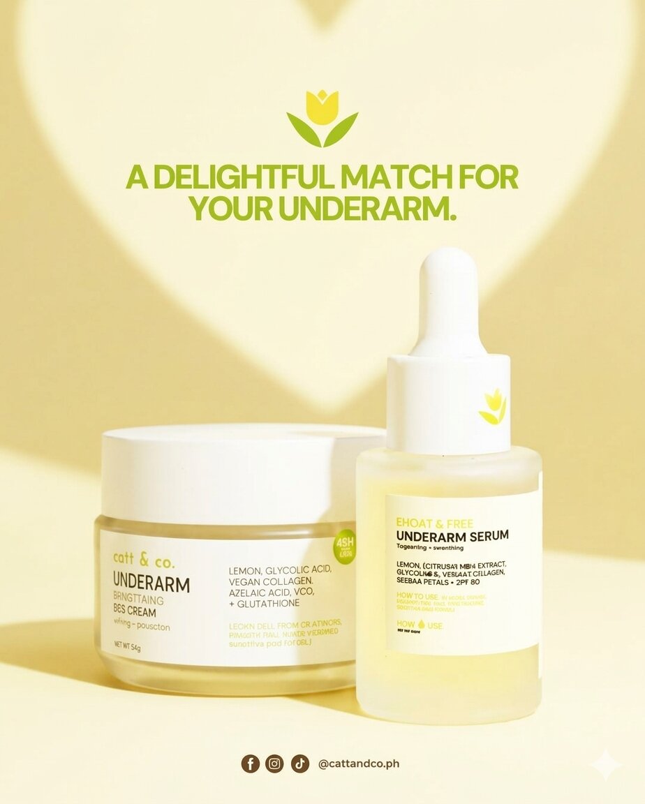 Catt & Co. Underarm Duo Set with alpha-arbutin supports visibly improved underarm appearance