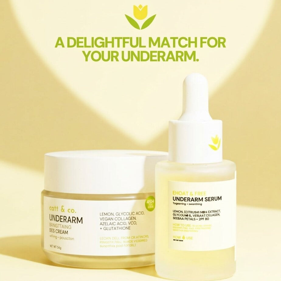 Catt & Co. Underarm Duo Set with alpha-arbutin supports visibly improved underarm appearance