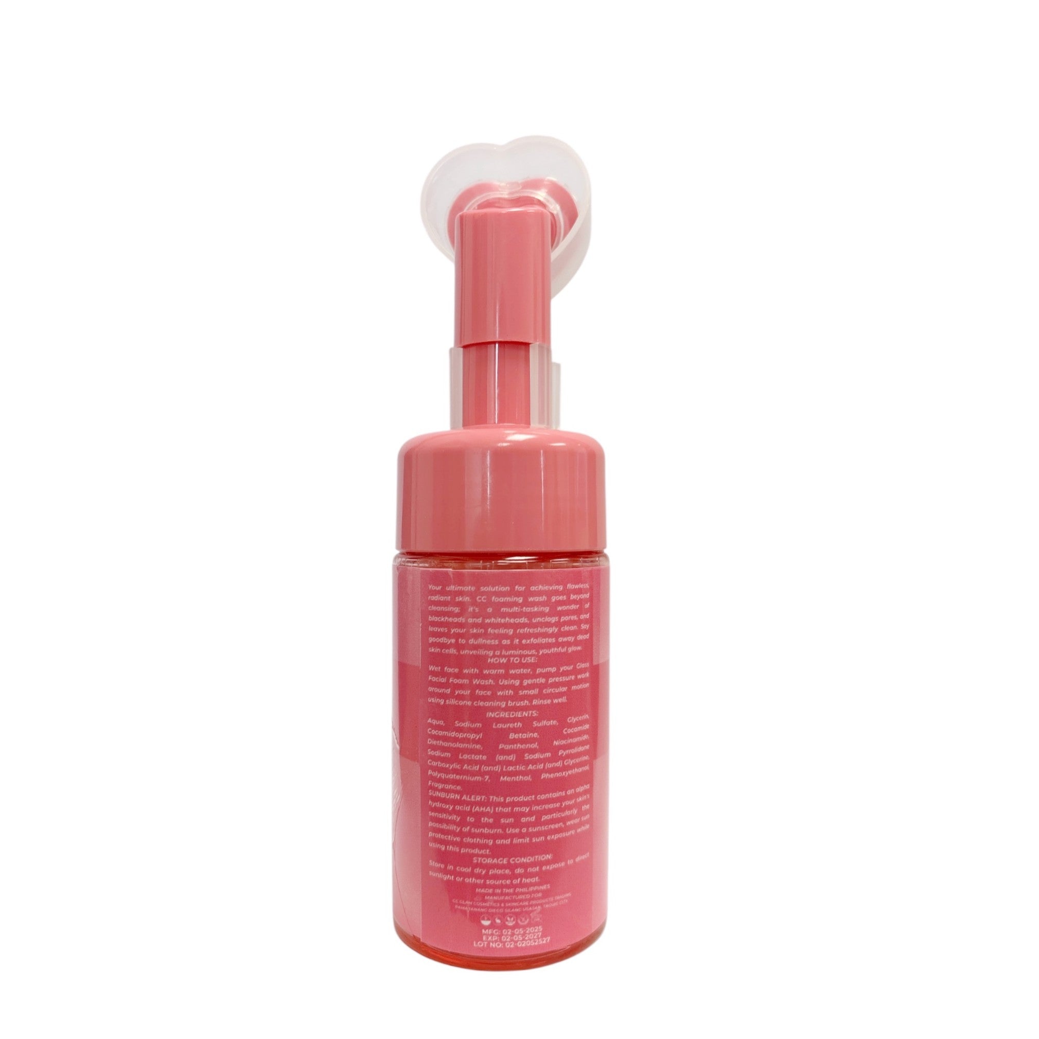 CC GLAM & Beauty Glass Skin Facial Foaming Wash 100ml daily face wash