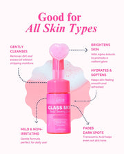 CC GLAM & Beauty Glass Skin Facial Foaming Wash 100ml deep cleansing foam