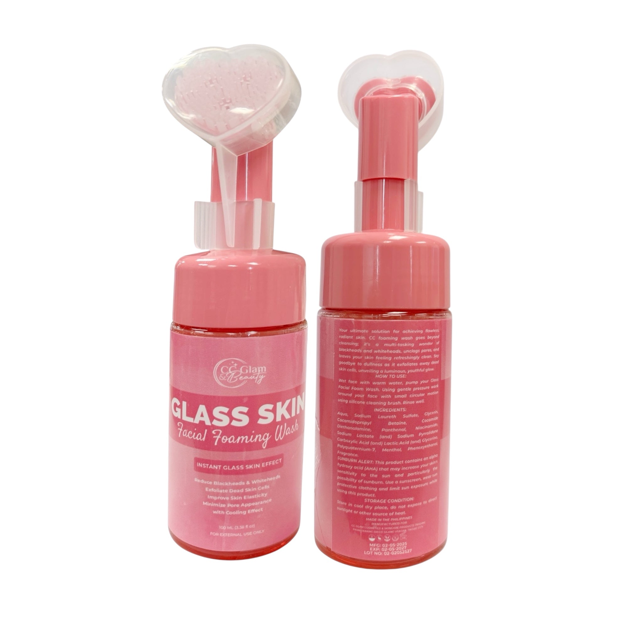 CC GLAM & Beauty Glass Skin Facial Foaming Wash 100ml daily face wash