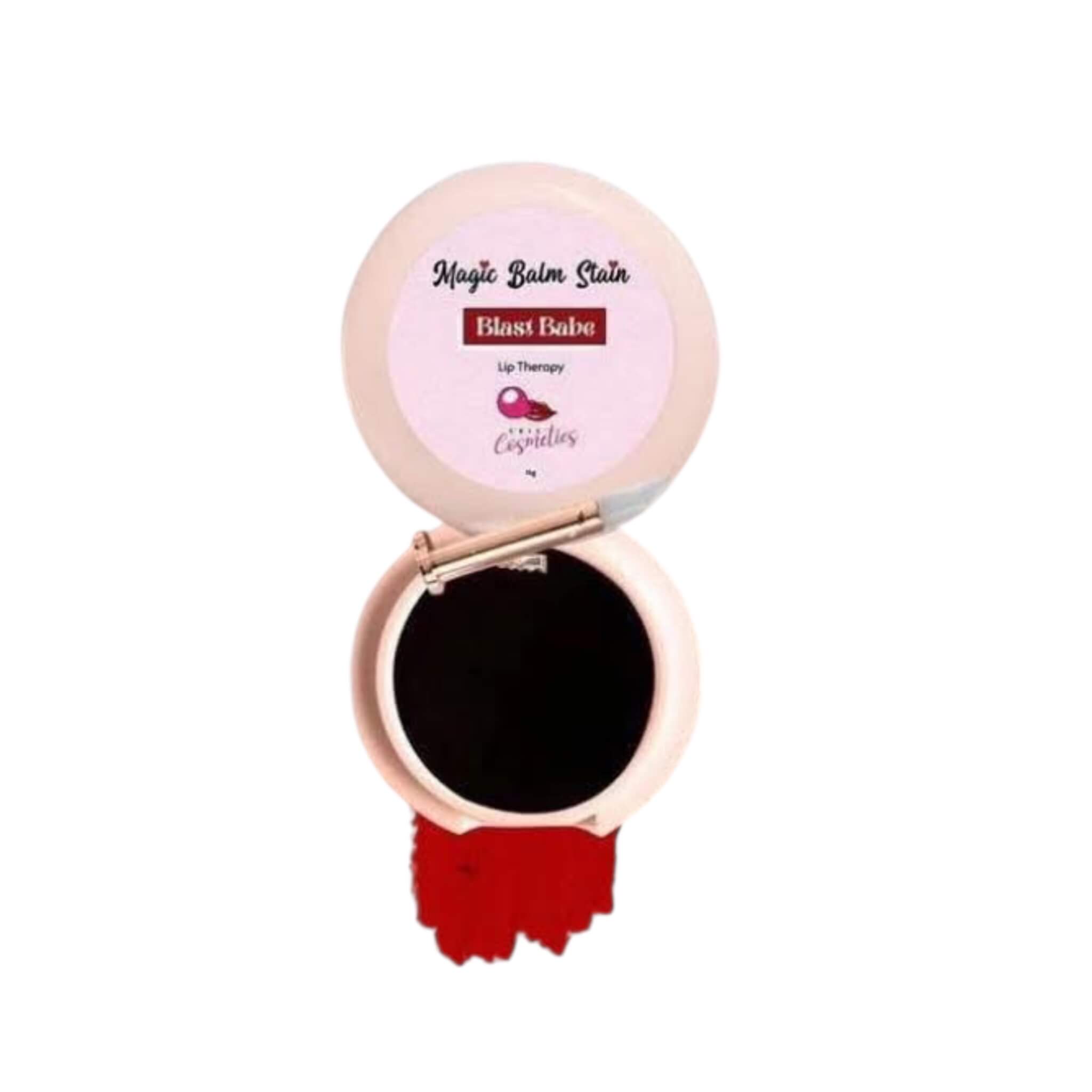 CC Glam & Beauty lip balm stain for hydration and care 10g - Blast Babe Dark Red