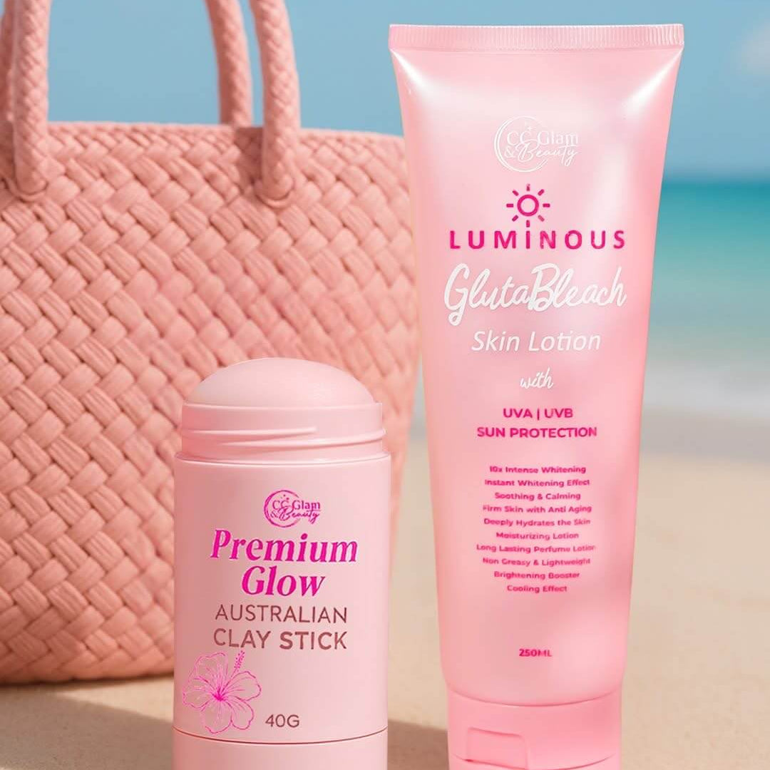 CC GLAM & Beauty Premium Glow Australian Clay Stick - 40g with glow-enhancing Australian clay

