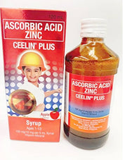 2 Bottles of Ceelin Plus Ascorbic Acid with Zinc 120ml - Vitamin C supplement for kids to support immunity and growth