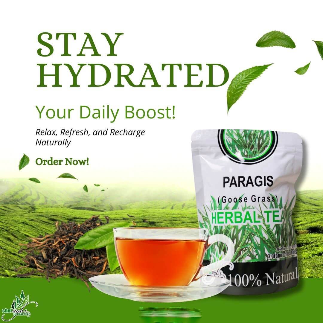 Chef Ayb's Paragis Herbal Tea made with pure goose grass ingredients