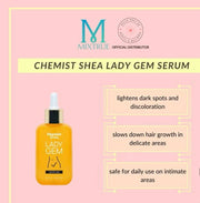 Chemist Shea Lady Gem Serum 50mL bikini line moisture care with fast-absorbing comfort feel