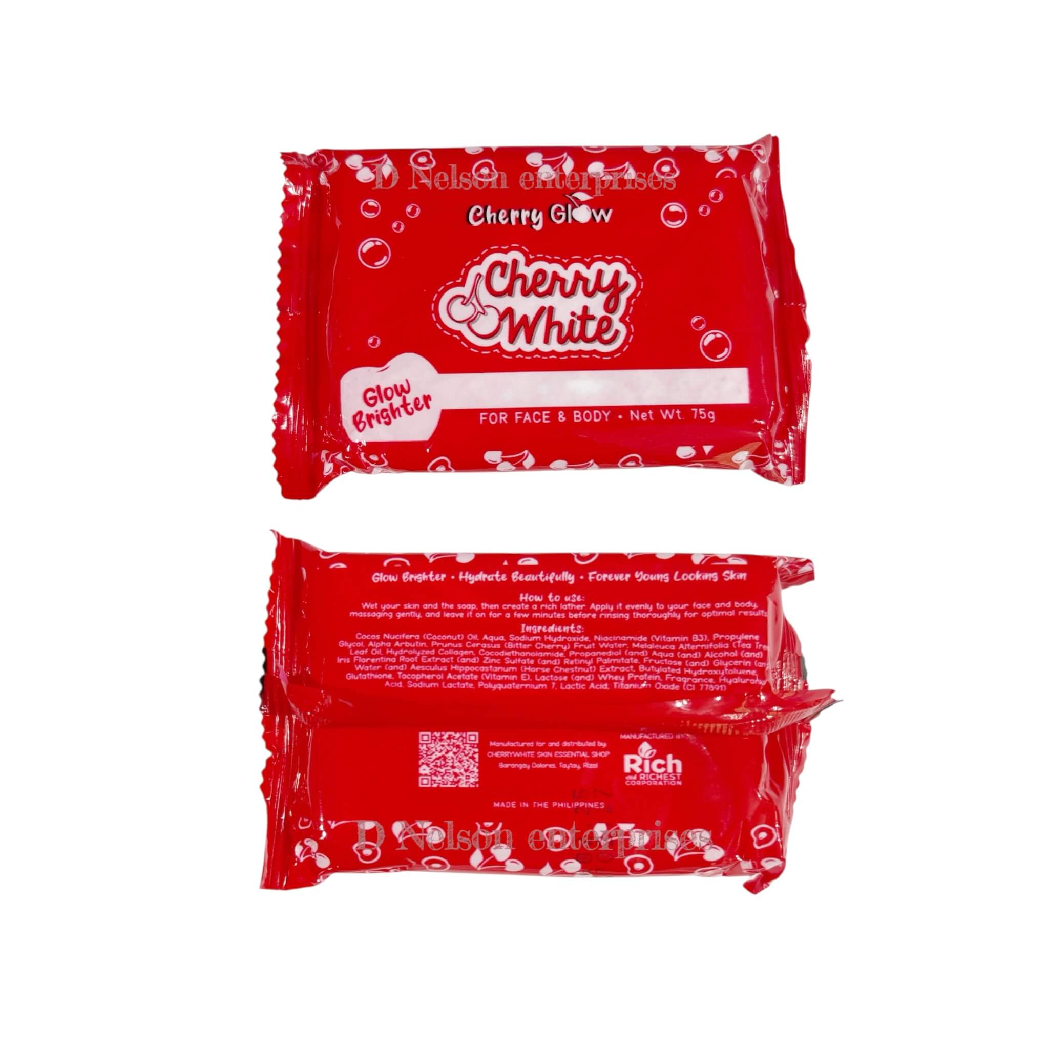 Cherry Glow Premium Soap 5pcs 15g smooth skin feel and refreshing wash
