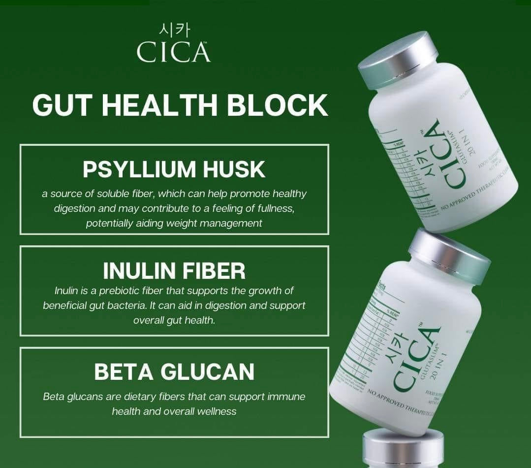 CICA GlutaSlim 20 in 1 Food Supplement, 60 Capsules