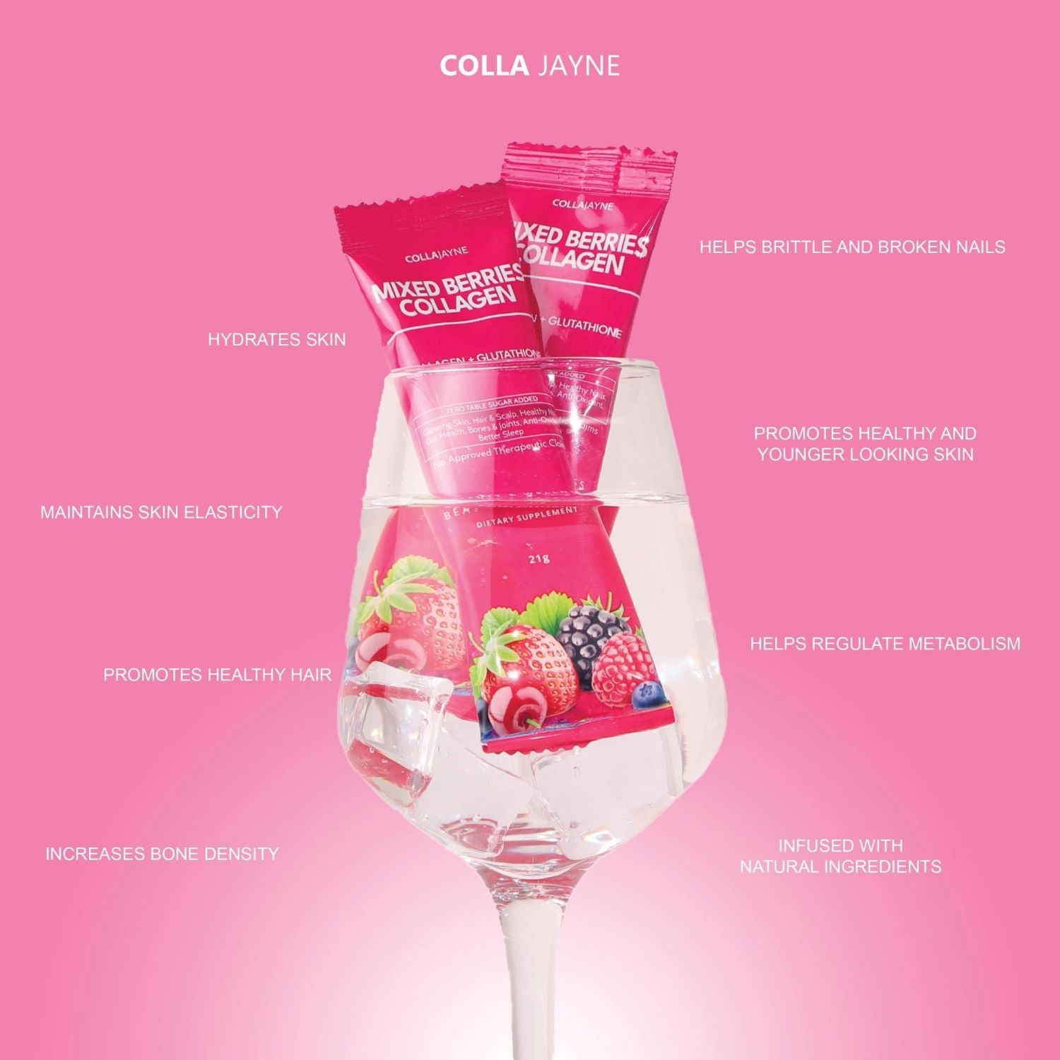 Colla Jayne Mixed Berries Collagen Powder