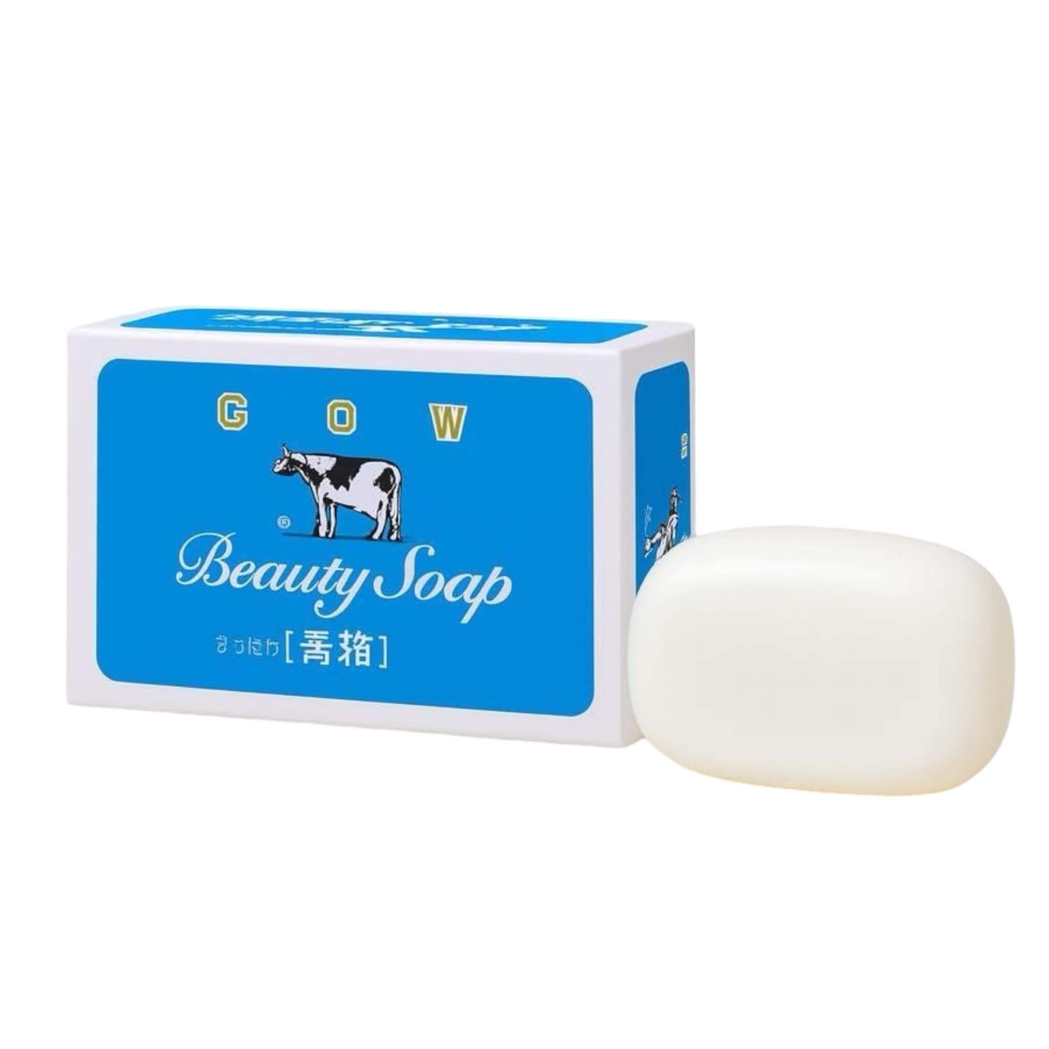 Cow Beauty Soap – Refreshing Jasmine Scent Bar Soap, Moisture, Made in Japan – 130g Bath Size (Blue Box)
