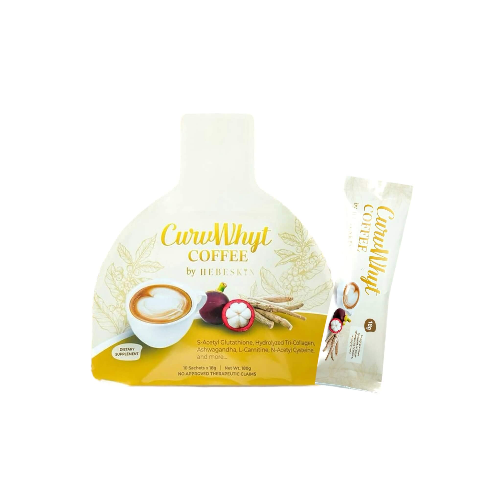 CurvWhyt Coffee by Hebeskin with marine collagen instant drink