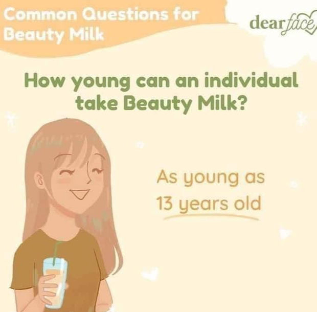 Dear Face Beauty Milk Japanese MELON Hydrolyzed Collagen Drink, 10 Sachets