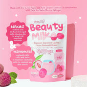 dear face beauty milk lychee bio swiss apple pure grapes stemcell