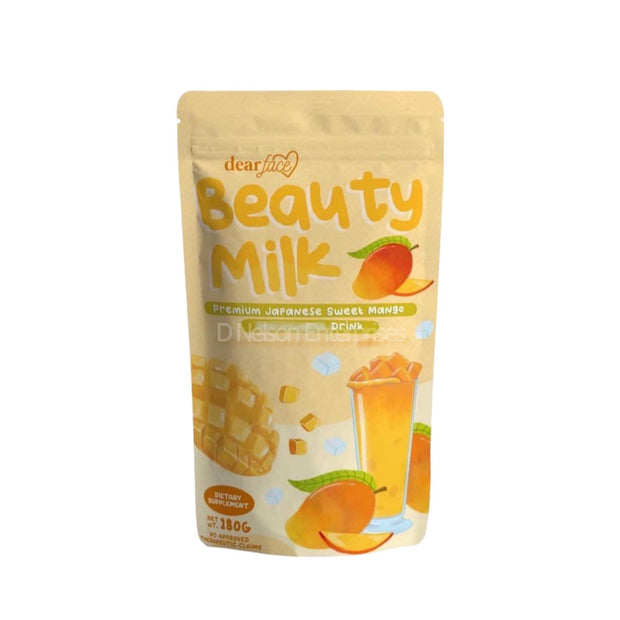 Dear Face Beauty Milk Premium Japanese Sweet Mango Antioxidant Drink, 10 Sachets X 18g