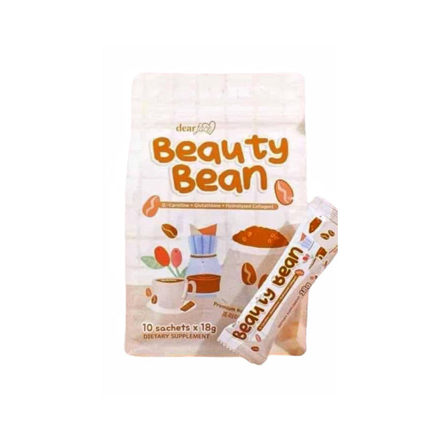 Dear Face BEAUTY BEAN Premium Korean Mocha Coffee, 10 Sachets