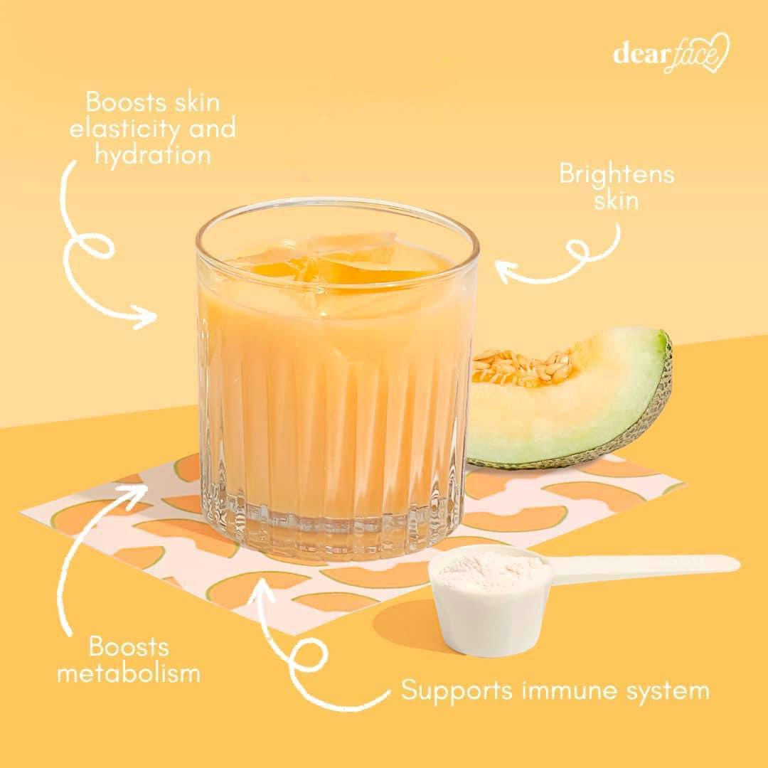 Dear Face Supersized Beauty Milk Japanese MELON Collagen Drink (500g)