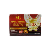 DELI SKIN Nano White Gluta Soap with Niacinamide, Ceramide & Vitamin C – Gentle Exfoliating Cleanser Bar, 90g