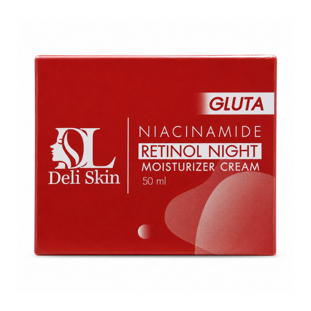 Deli Skin Niacinamide + Retinol Night Moisturizer Cream, 50ml for replenishing daily hydration