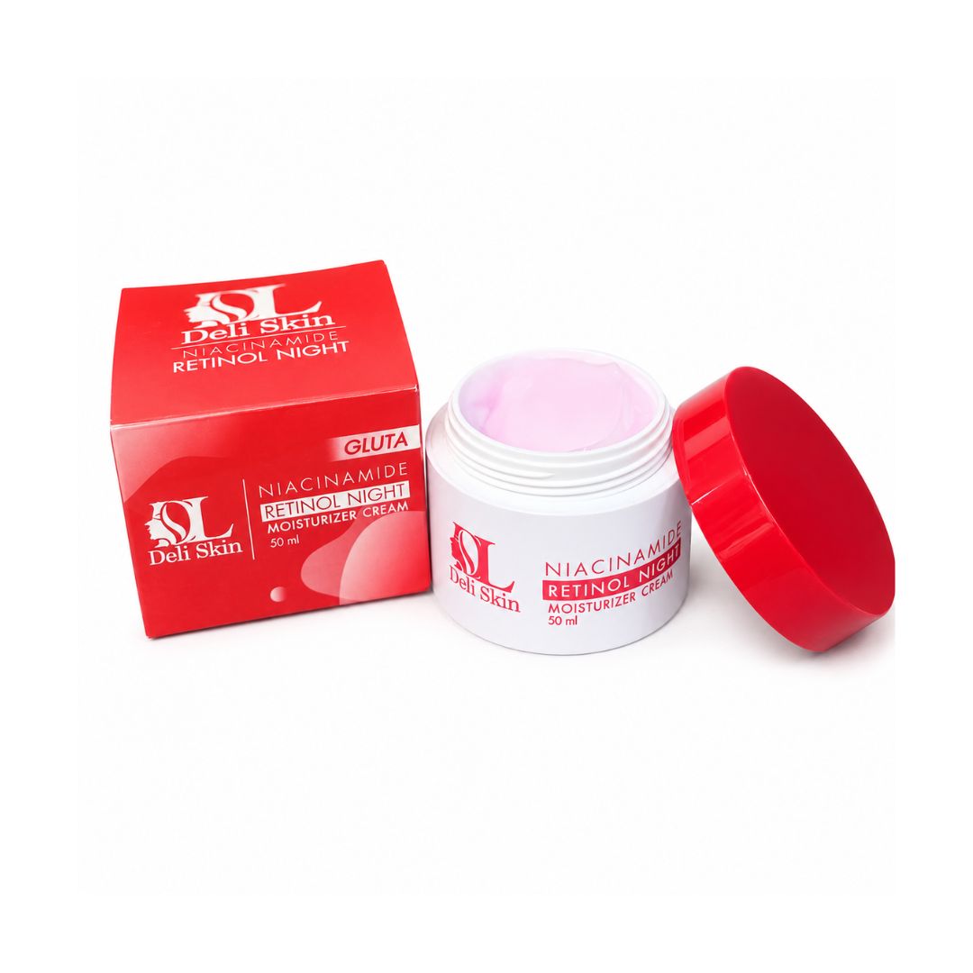 Deli Skin Niacinamide + Retinol Night Moisturizer Cream, 50ml for soft and supple-feeling skin