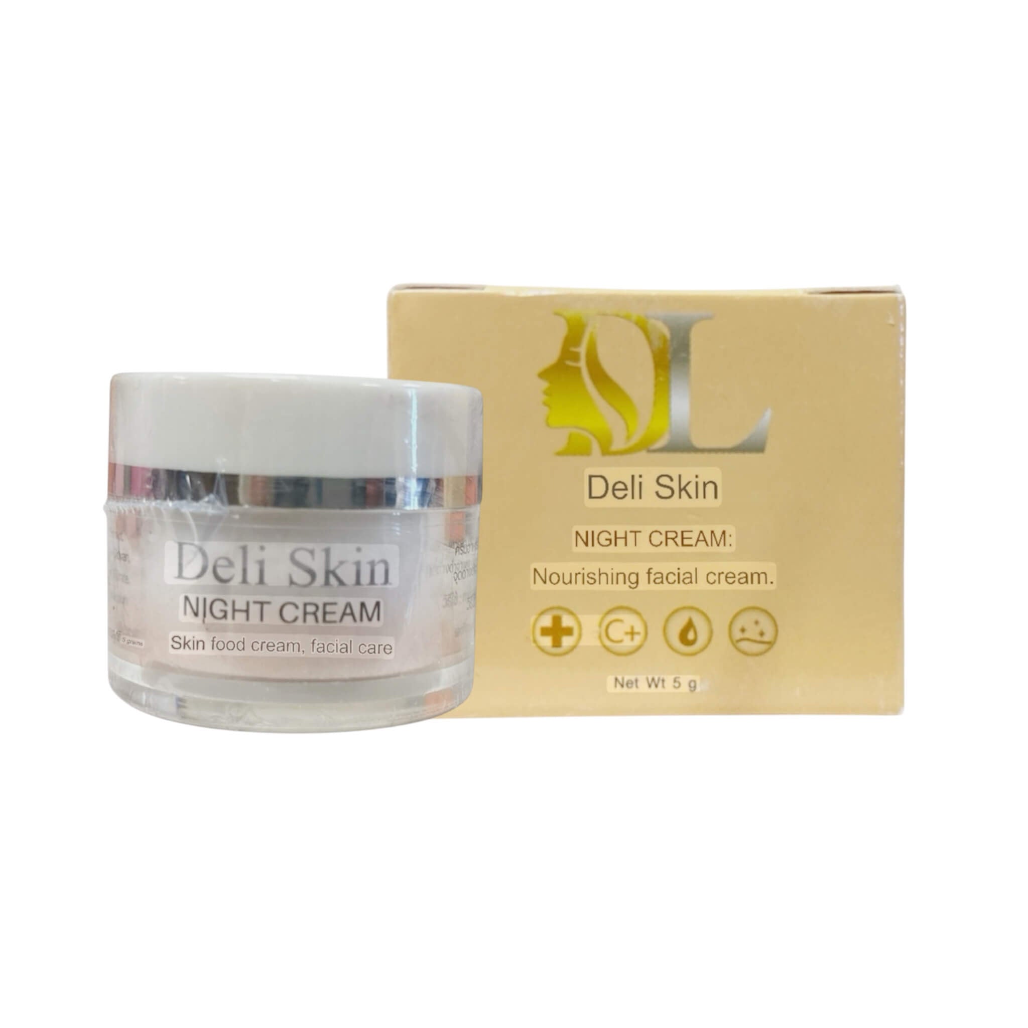 Deli Skin Night Cream – Nourishing Facial Moisturizer for Overnight Skin Care, Beta-Glucan & Botanical Extracts, Travel Size 5g
