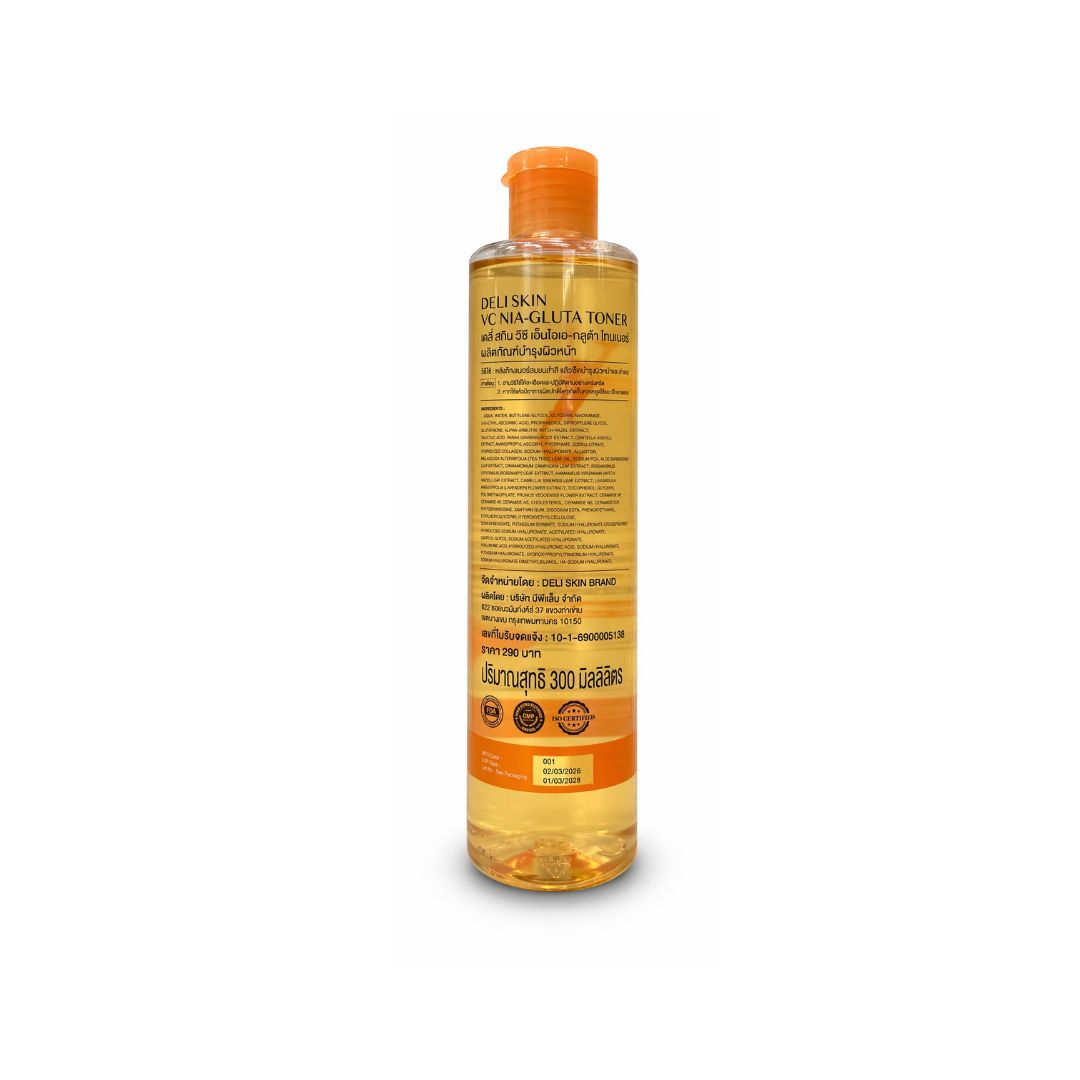 Deli Skin VC NIA-GLUTA Toner lightweight skin prep solution for smooth application