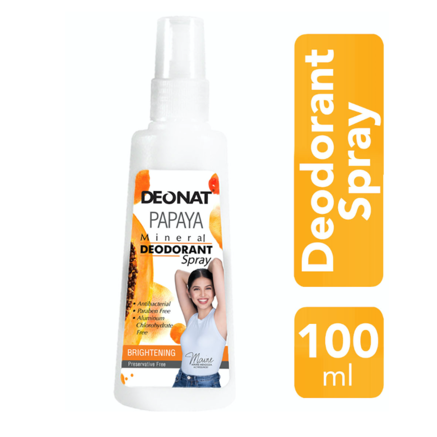 2 Bottles Deonat Mineral PAPAYA Deodorant Underarm Spray 100ml - EXPIRES DEC 2024