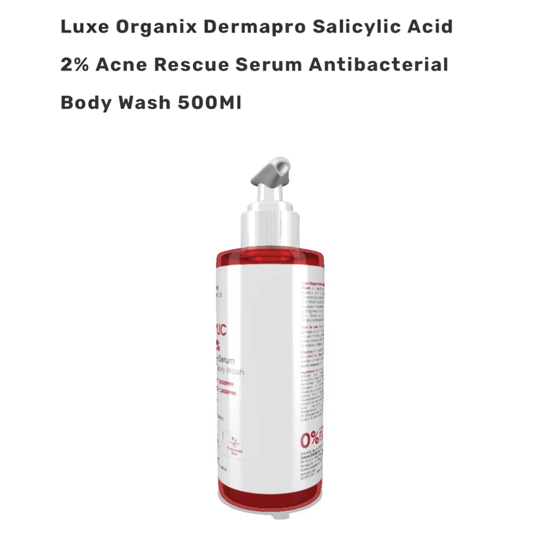 DermaPro Acne Rescue serum body wash from Luxe Organix