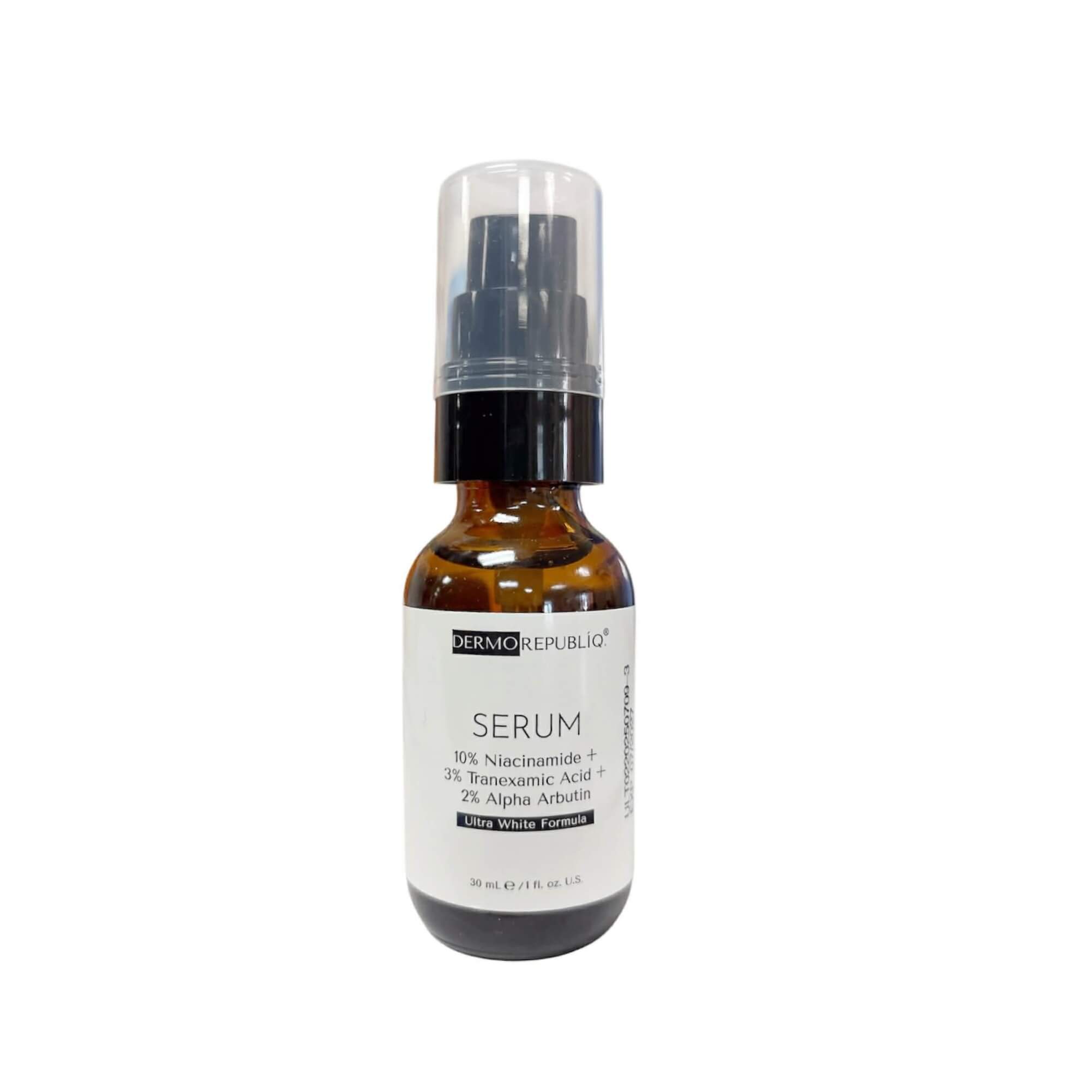 Dermo Republiq Serum 10% Niacinamide + 3% Tranexamic Acid + 2% Alpha Arbutin 30ml – Triple Active Brightening Serum for Even Tone & Smooth Texture