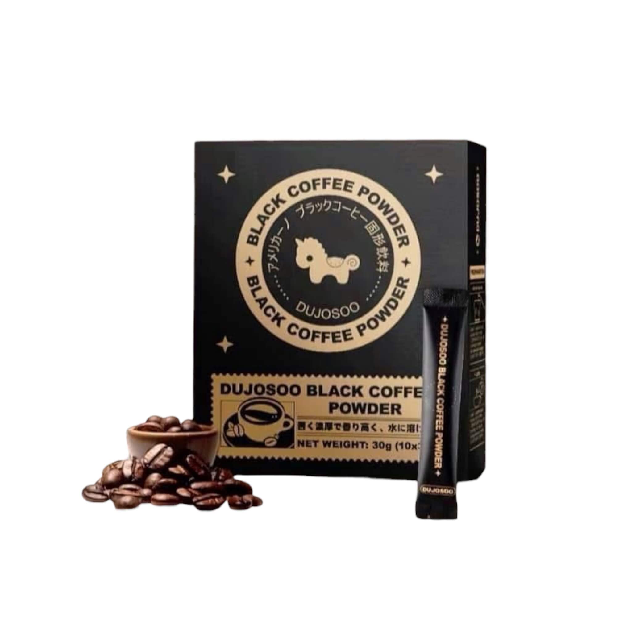 DUJOSOO Black Coffee Powder smooth bold flavor Arabica coffee for easy instant brewing