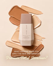 Fairy Skin Premium Tinted Sunscreen 50ml delivers breathable sheer coverage that blends naturally with the appearance of skin.