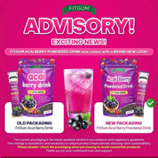 FITGUM Acai Powdered Drink Powder with Chia Seeds chia seed infused formula for added texture