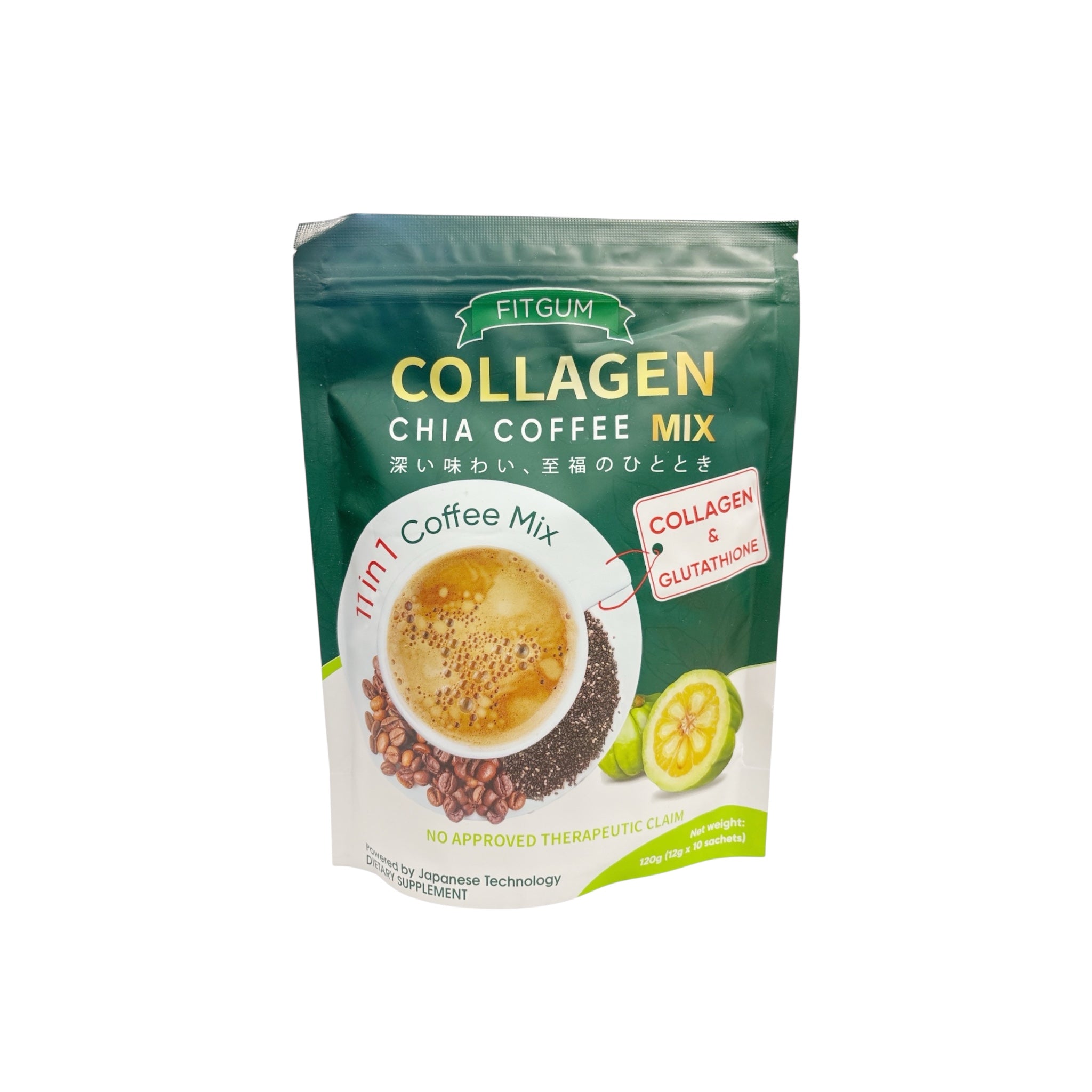 FITGUM FIT GUM Collagen Chia Coffee - 11 in 1 Coffee Mix