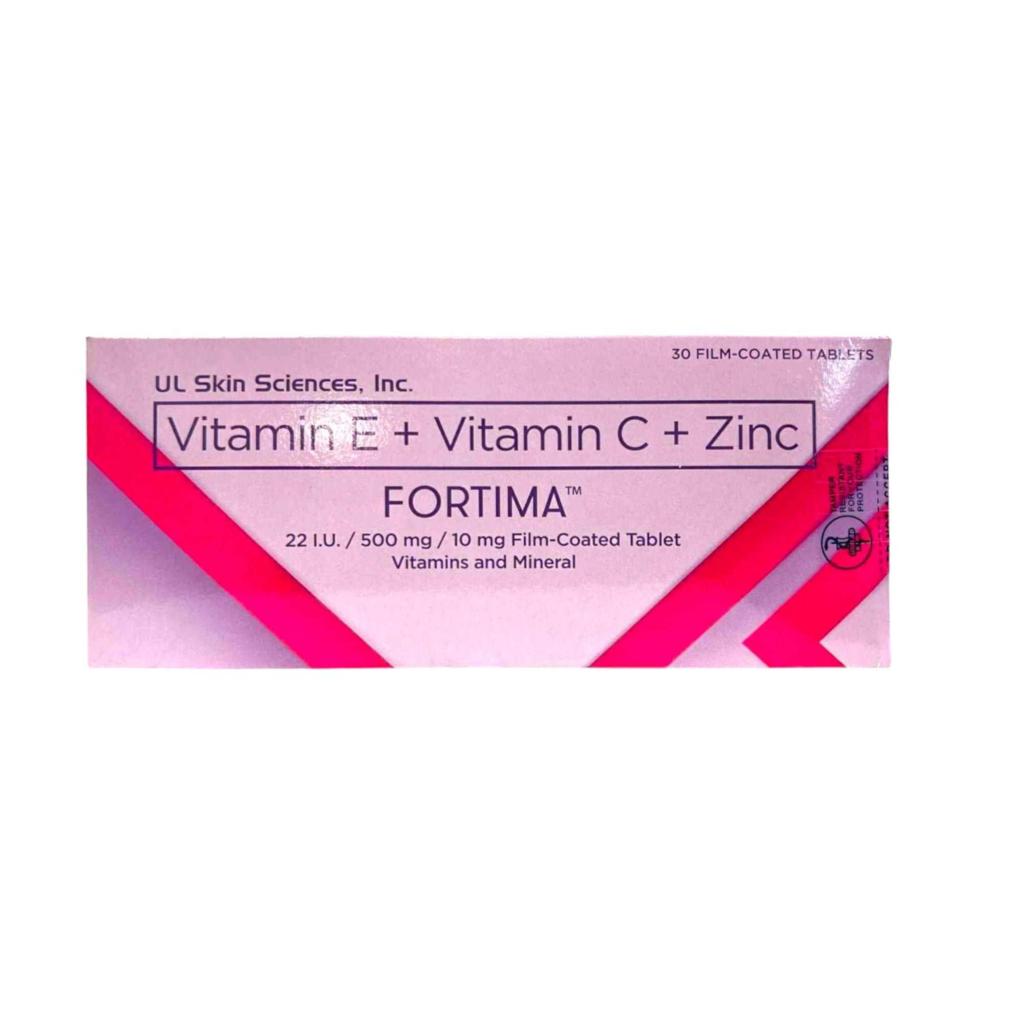 Fortima Vitamin E + Vitamin C + Zinc Tablets (20 Tablets) – Daily Multinutrient Support Formula with Antioxidant Vitamins & Essential Zinc, Film-Coated Easy-to-Take Tablets