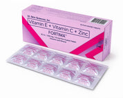 Fortima Vitamin E + Vitamin C + Zinc Tablets with essential zinc and vitamin blend for balanced intake
