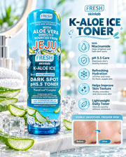 Fresh Skinlab K-Aloe Ice Toner with Aloe Vera for lightweight daily hydration.