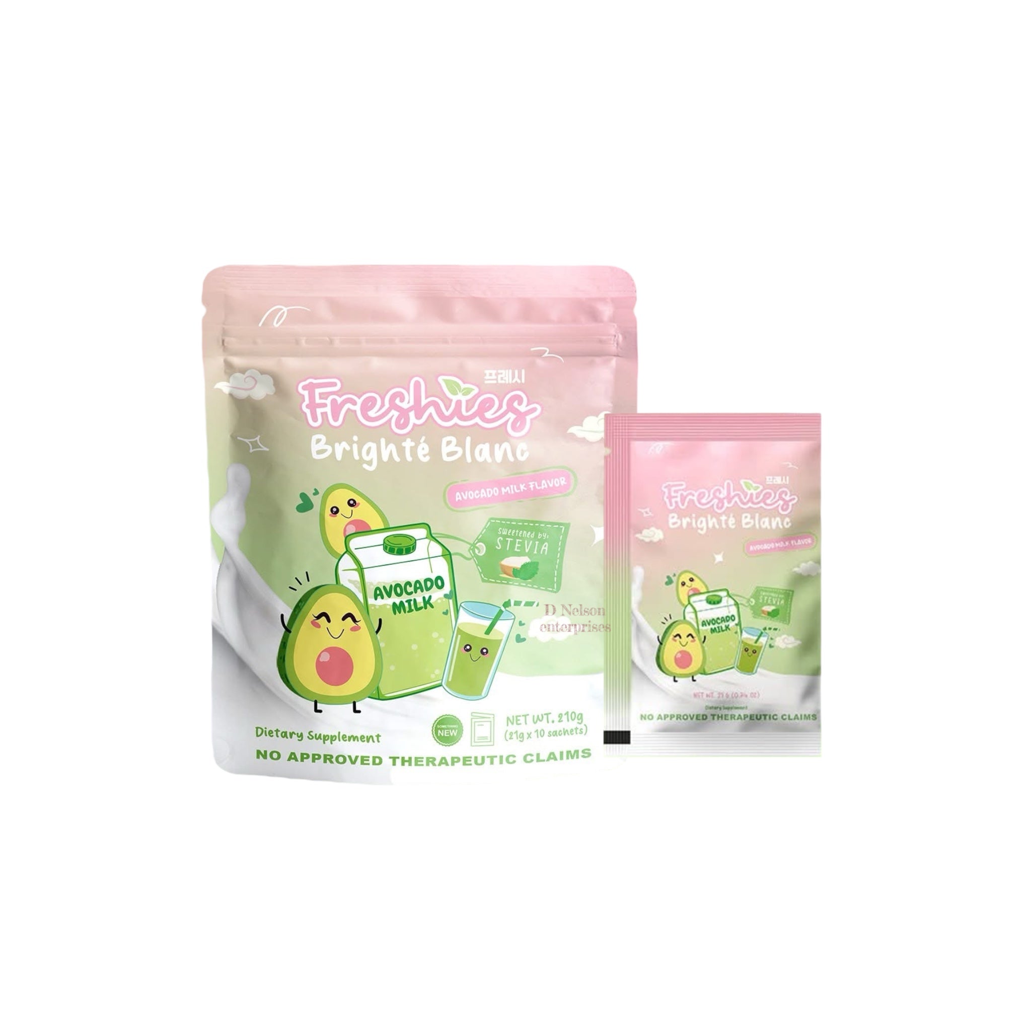 Freshies Avocado Milk Bright Blanc by Juju Glow 10 sachets x 21g