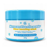 G21 Moroccan Blue Nila Powder Face & Body Mask, 200g for a refreshing face and body skincare ritual.