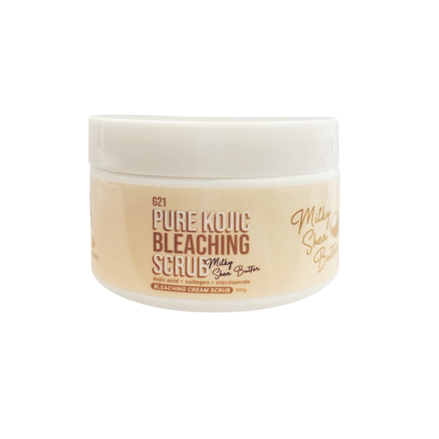 G21 Pure Kojic Bleaching Scrub - Milky Shea Butter, 300g