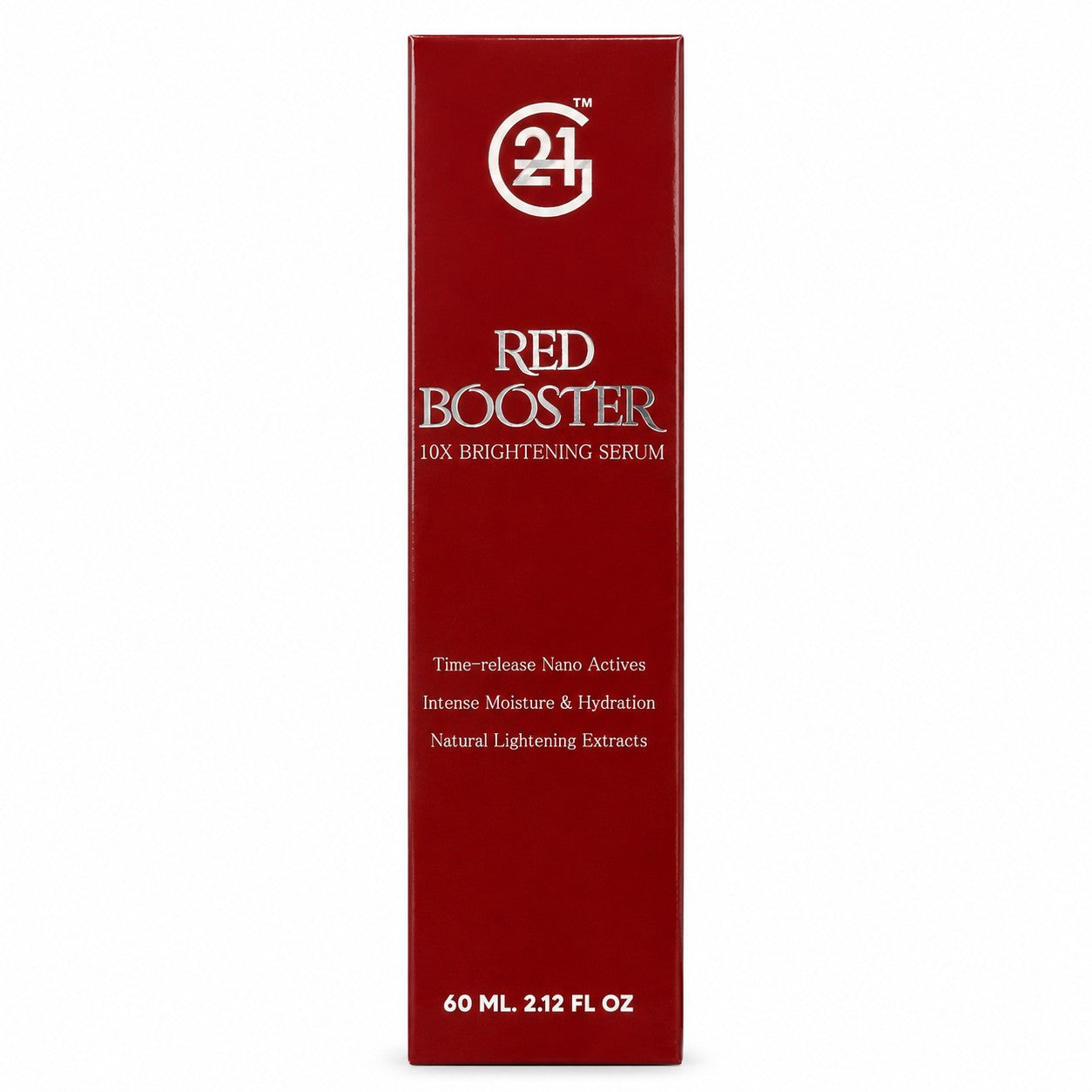 G21 Red Booster Serum 60ml formulated with moisture-attracting hyaluronic acid