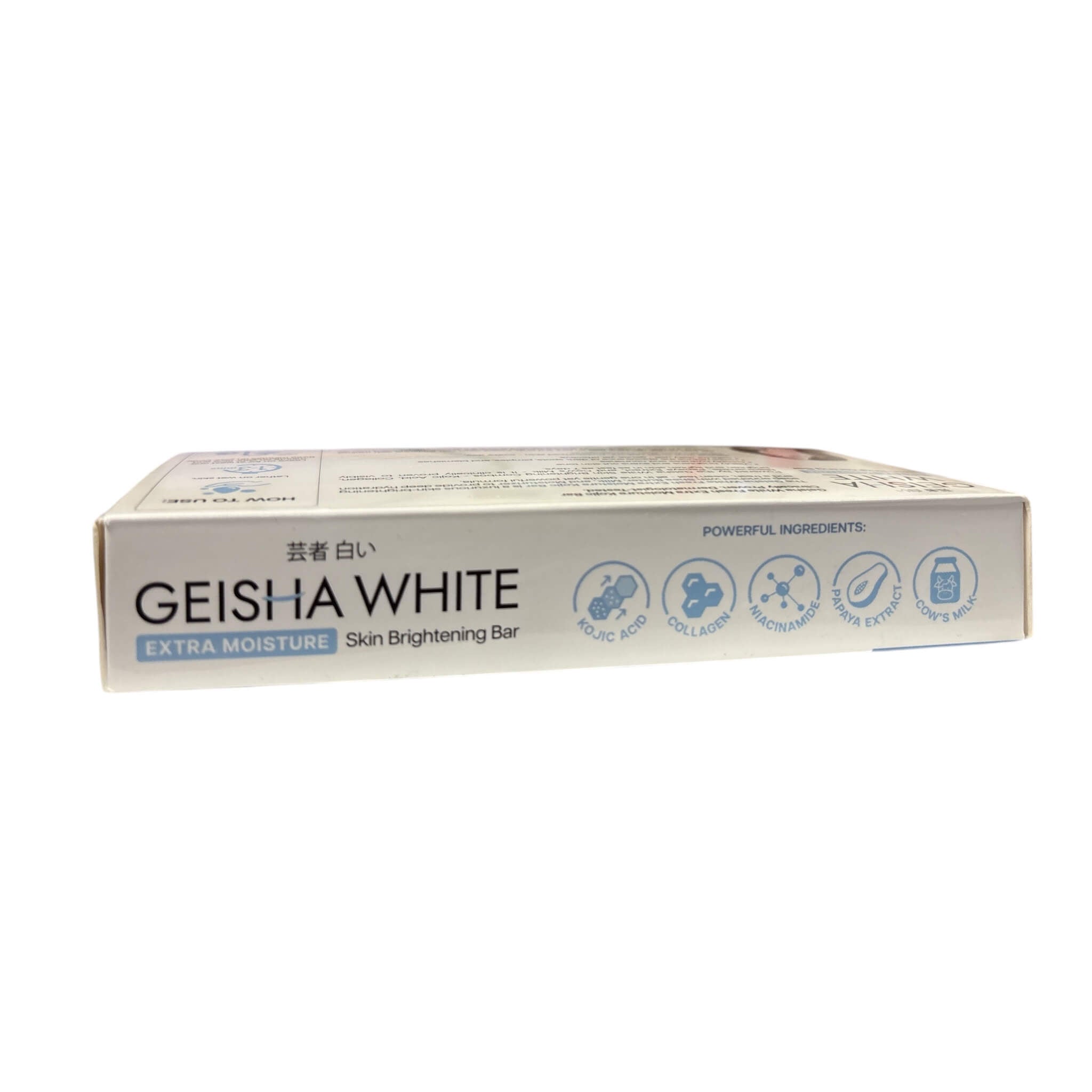 GEISHA WHITE Extra Moisture Fresh Kojic Bar Soap enriched with Niacinamide and Papaya Extract for a nourished cleanse