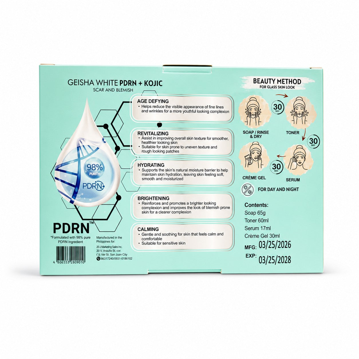 Geisha White PDRN + Kojic Beauty Renew Set daily skincare routine for maintaining hydration and skin balance